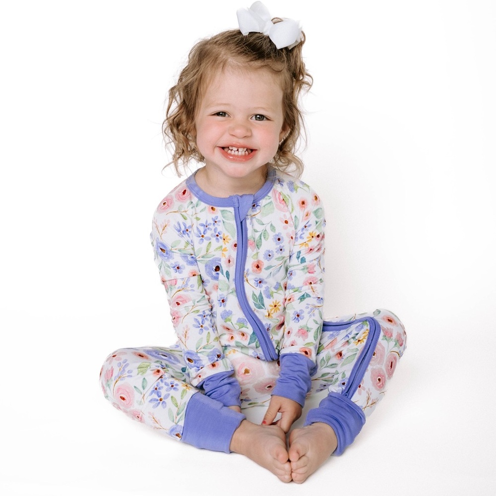 Toast + Jams spring Garden Floral Convertible Romper Coverall 12-18 months - Picture 3 of 8
